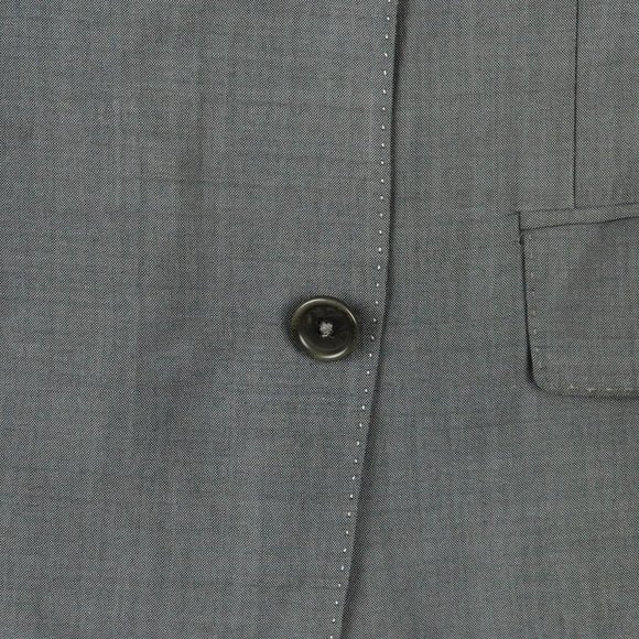 Massimo Dutti Blazer Jacket Mens 40R Gray Two Button Double Vented Wool - Picture 4 of 16